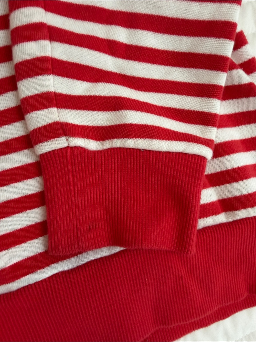 Nautica Red and White Striped Hooded Sweatshirt - Picture 14 of 15